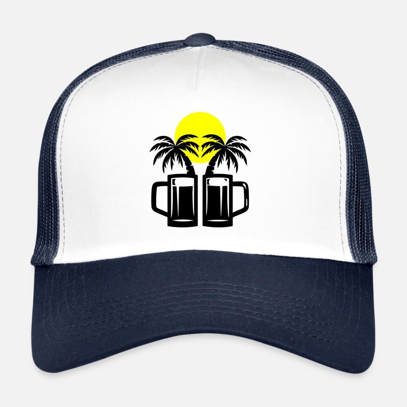 Beer Holiday Palm Trees Trucker Cap