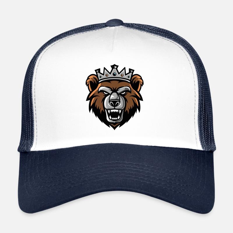 Bear Head Crown Trucker Cap