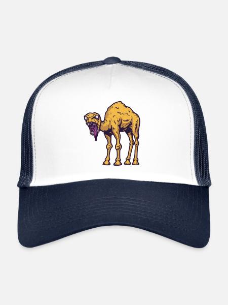 Camel Halloween Animal - Trucker Cap - white/navy - Front
