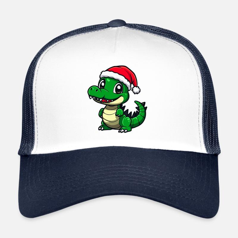 Alligator Noël mignon Casquette trucker 