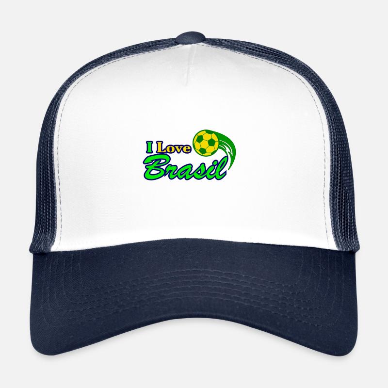 Brasil Gift Idea - Trucker Cap - white/navy