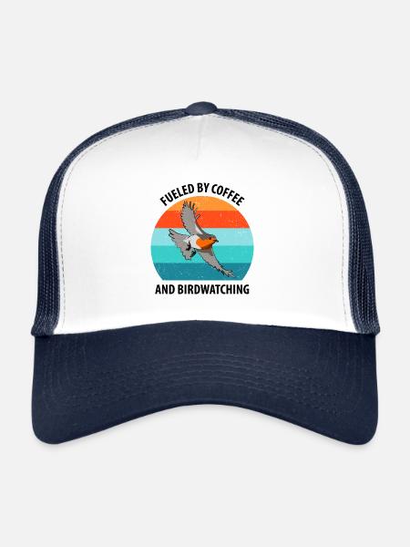 Bird Watching Bird Watching Birding Bird - Trucker Cap - white/navy - Front