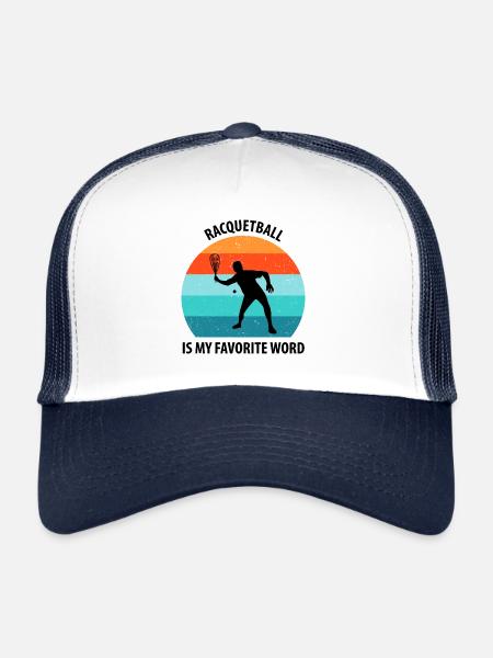 Racqueetball - Casquette trucker  - blanc/marine - Devant