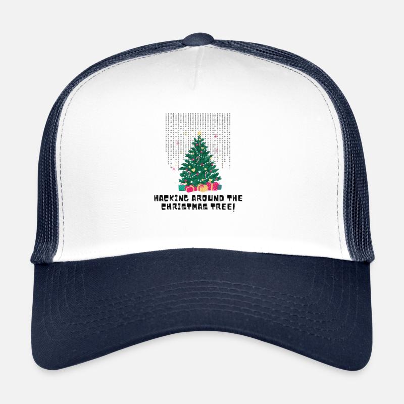 Piratage autour du sapin de Noël - Casquette trucker - blanc/marine