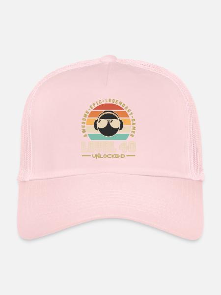 Stufe 40 - Trucker Cap - Hellrosa - Vorne
