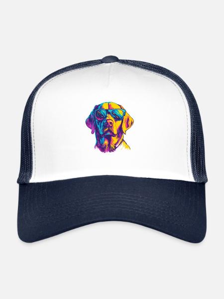 Labrador Retriever - Trucker Cap - white/navy - Front