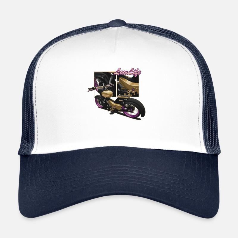 Star (gold) // Illustration - Trucker Cap - Weiß/Navy
