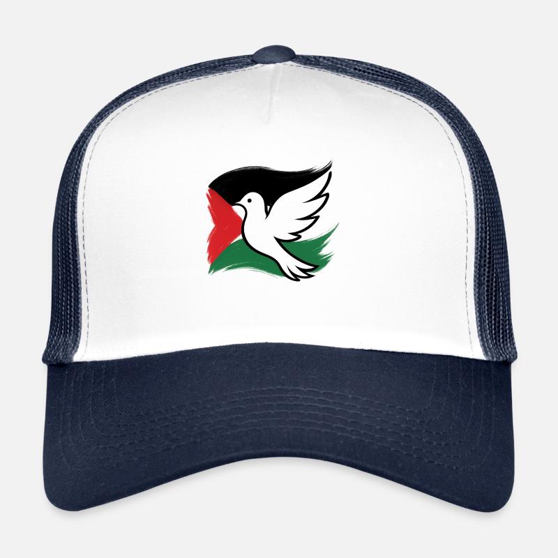 Freies Palästina - Trucker Cap - Weiß/Navy