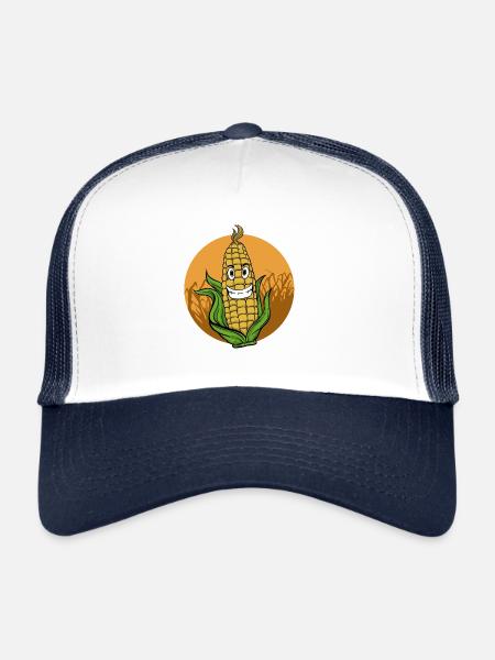Corn Corn Field Popcorn Farmer Farmer Gift - Trucker Cap - white/navy - Front