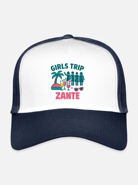 Girls Trip Zante Party - Casquette trucker  - blanc/marine - Devant