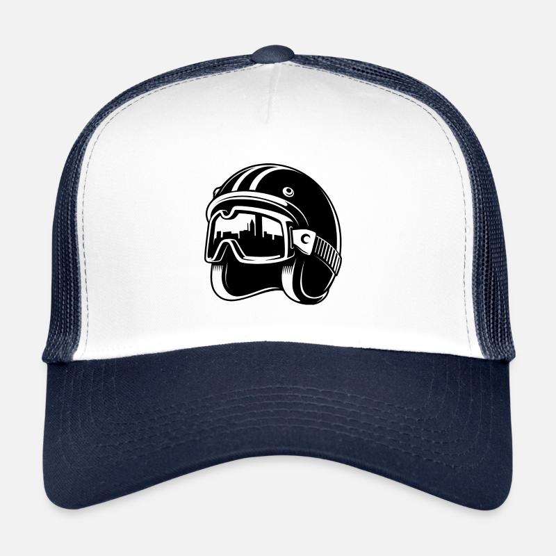 casque de course - Casquette trucker  - blanc/marine