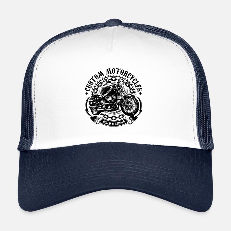 CUSTOM MOTORCYCLES - Black Trucker Cap