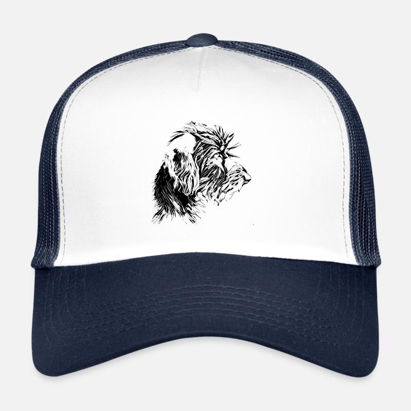 Rauhaardackel Kopf Trucker Cap
