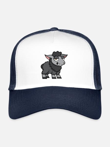 Black sheep - Trucker Cap - white/navy - Front