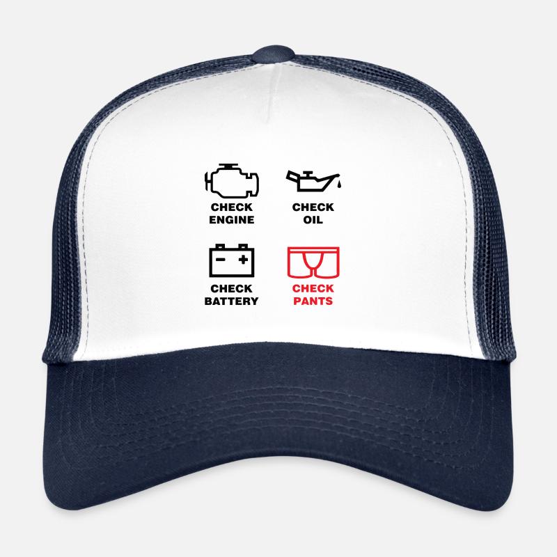 Auto - Trucker Cap - Weiß/Navy