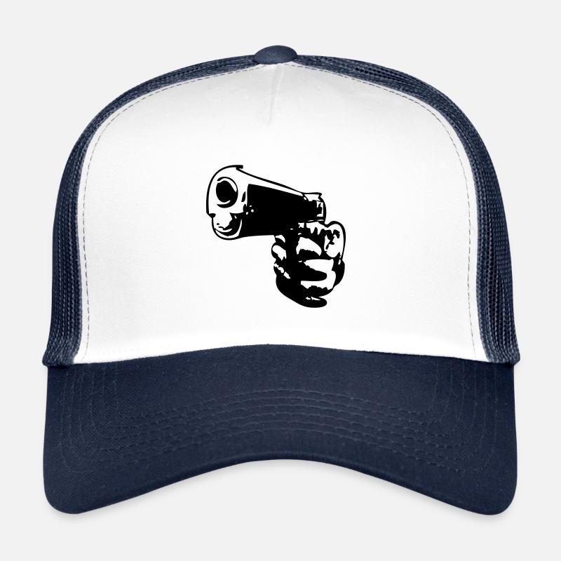 Pistole Handfeuerwaffe Trucker Cap