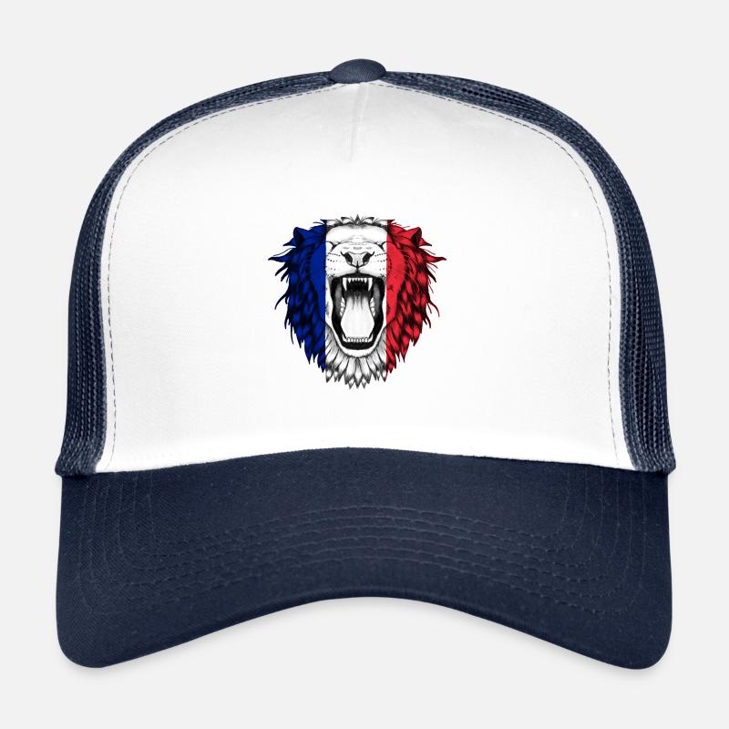 France - Casquette trucker  - blanc/marine