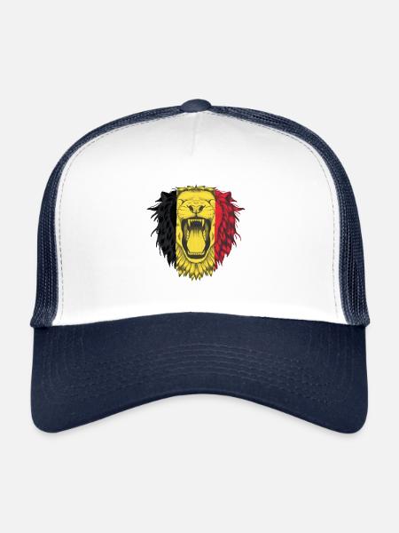 Belgique - Casquette trucker  - blanc/marine - Devant