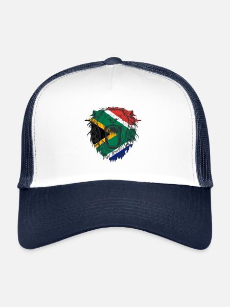 South Africa - Trucker Cap - white/navy - Front