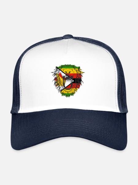 Zimbabwe - Trucker Cap - white/navy - Front
