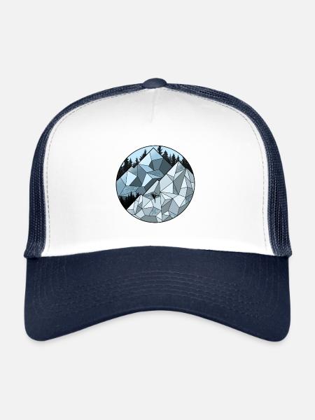 Mur d’escalade - Casquette trucker  - blanc/marine - Devant