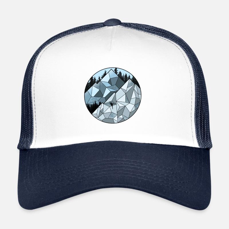 Mur d’escalade - Casquette trucker  - blanc/marine