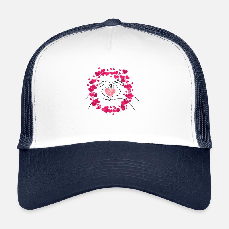 time to love - Casquette trucker  - blanc/marine