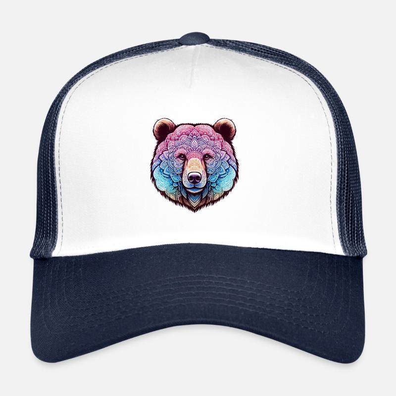 Mystical Bear Mandala Trucker Cap