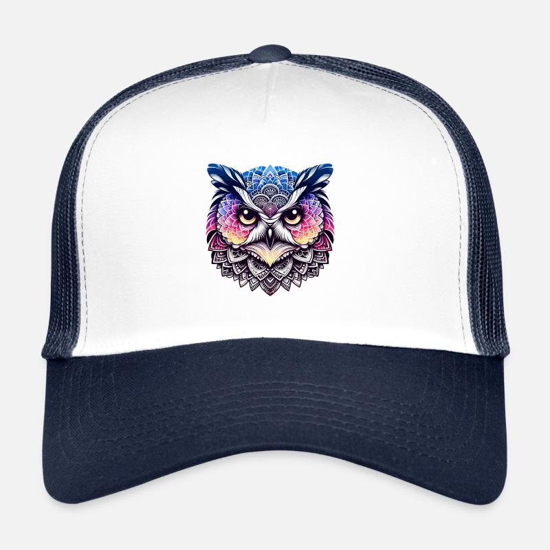 Mystisches Eulen-Mandala Trucker Cap