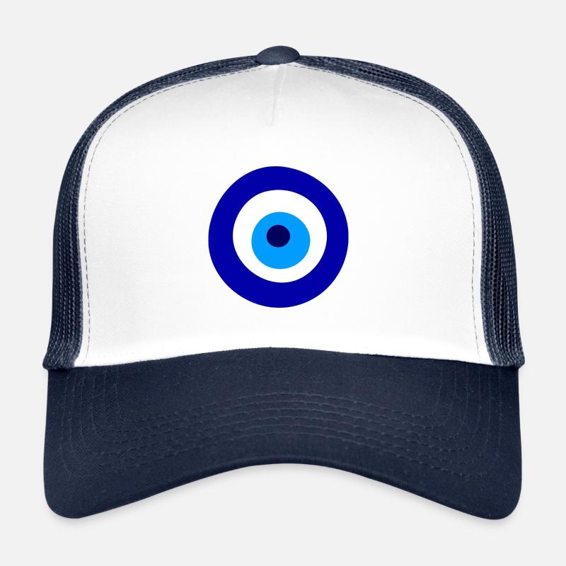 Nazar-Amulett - Trucker Cap - Weiß/Navy