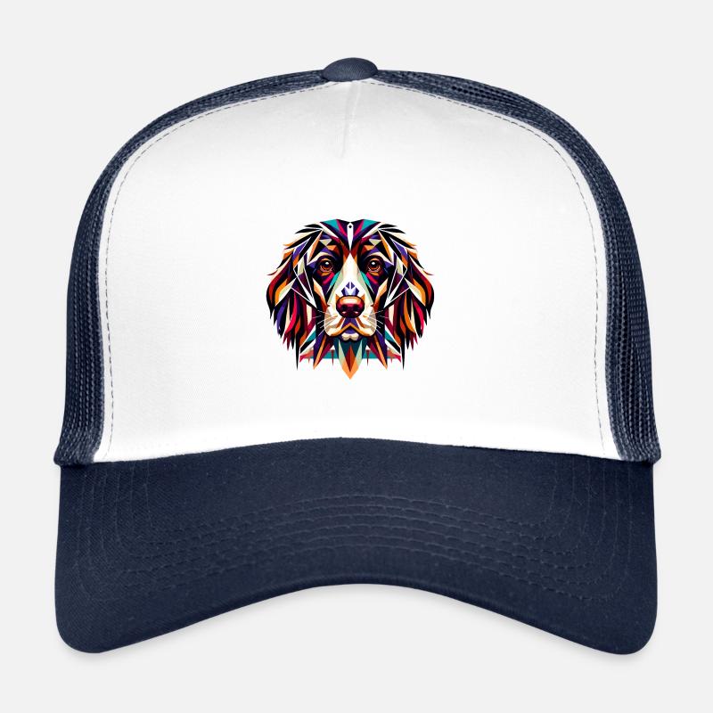 English Springer Spaniel: Geometrische Farbpracht Trucker Cap