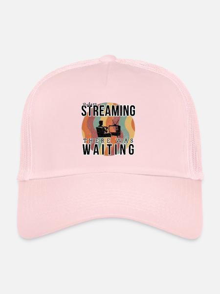 Diffusion télévisée rétro : l’esthétique de la télévision vintage - Casquette trucker  - rose pâle - Devant