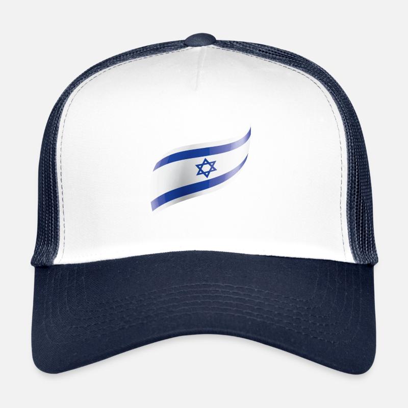 Israel flag waving Trucker Cap