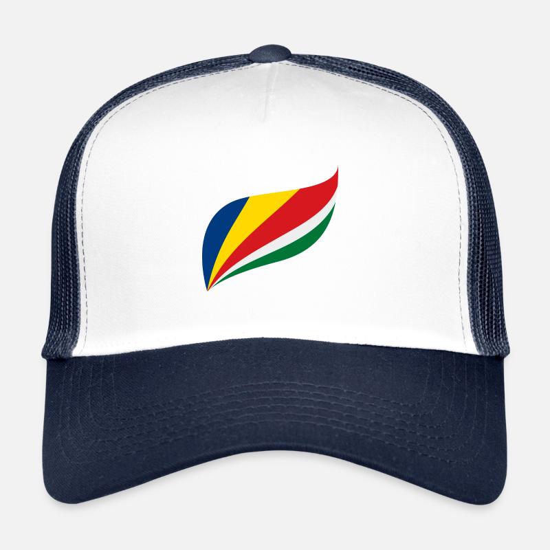 Seychellen Flagge - Trucker Cap - Weiß/Navy
