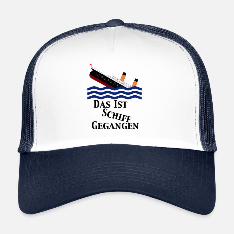 Ship gone - Trucker Cap - white/navy