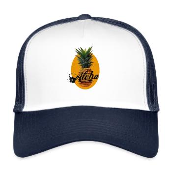 Ananas d'Hawaï - Casquette trucker  - blanc/marine - Devant