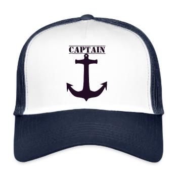 Captain Captain Anchor - Trucker Cap - white/navy - Front