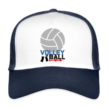 Volleyball Japan japanisch - Trucker Cap - Weiß/Navy - Vorne