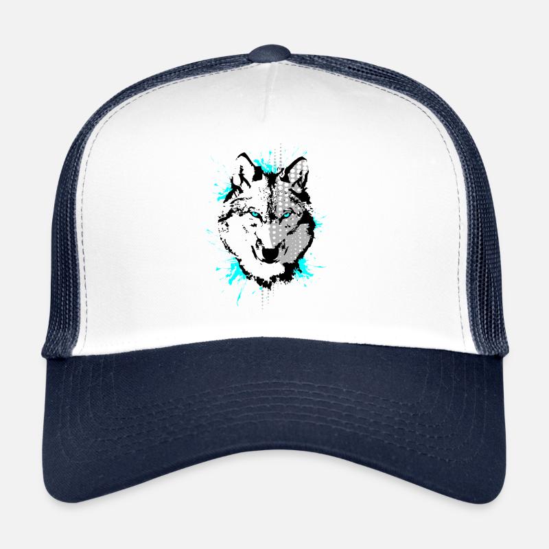 Wolf - Trucker Cap - Weiß/Navy