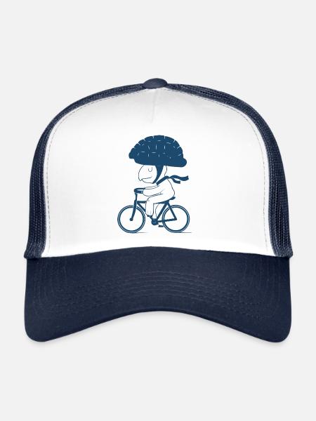 To go biking - Trucker Cap - white/navy - Front