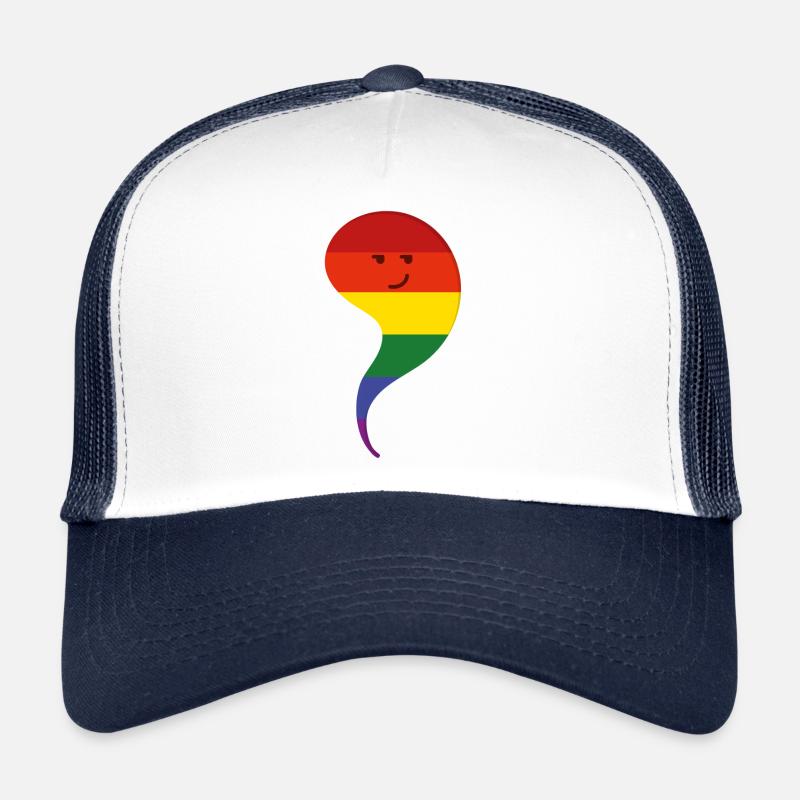 LGBT-Geist - Trucker Cap - Weiß/Navy