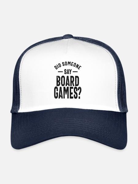 Quelqu'un a dit des jeux de société - Casquette trucker  - blanc/marine - Devant