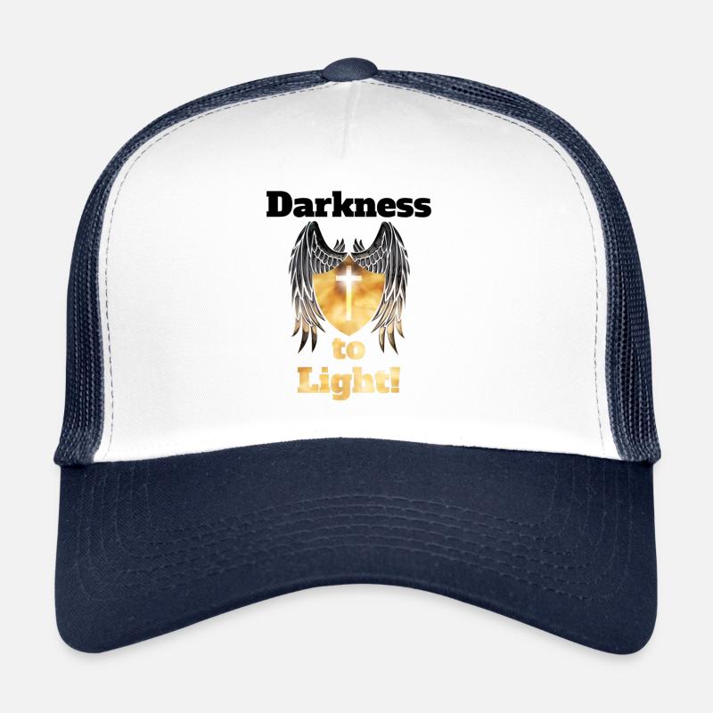 Darkness to Light! - Trucker Cap - Weiß/Navy