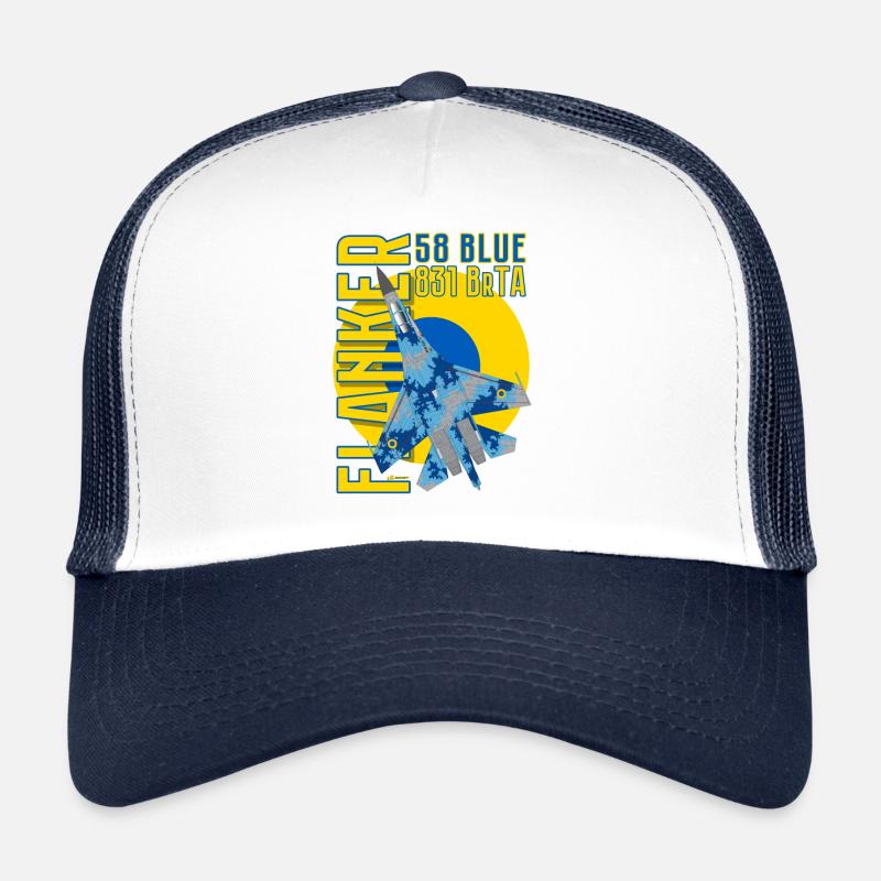 FLANKER UKRAINE - AS2010 - Trucker Cap - Weiß/Navy