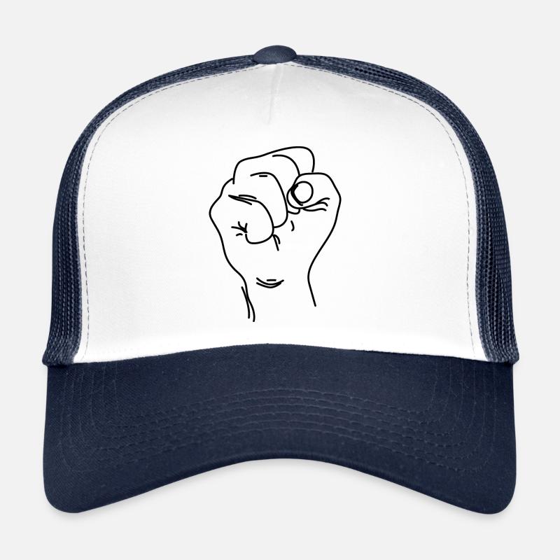Free Palestine - Trucker Cap - white/navy