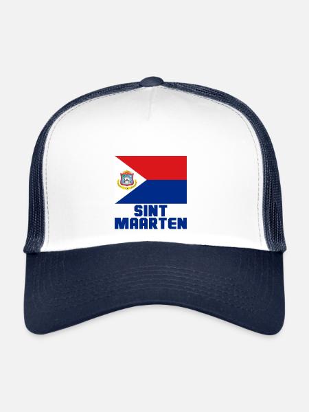 Sint Maarten - Trucker Cap - white/navy - Front