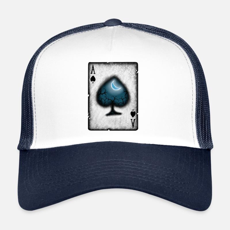 As de pique avec la Lune Casquette trucker 