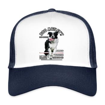 dog agility - Dog sport - Casquette trucker  - blanc/marine - Devant