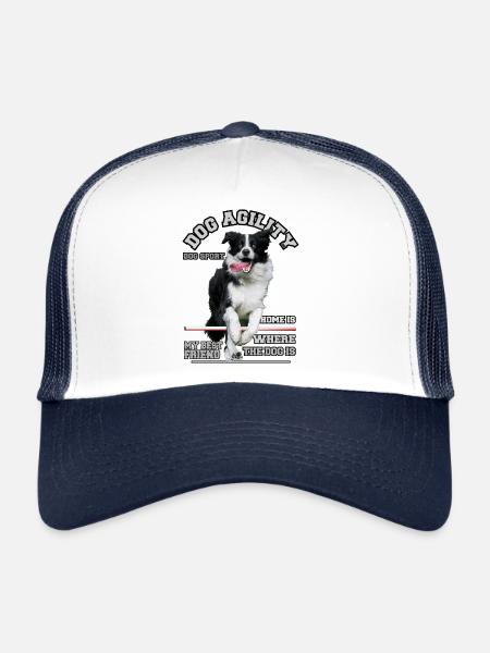 dog agility - Dog sport - Casquette trucker  - blanc/marine - Devant