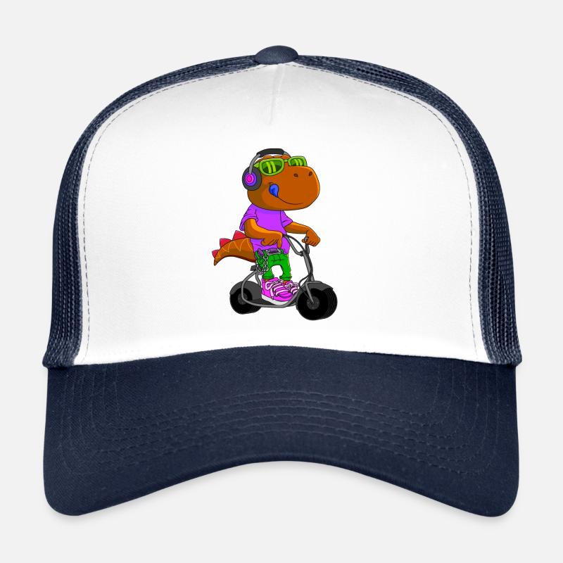 Dino Scooter Dino Lover Drôle d’idée cadeau Casquette trucker 